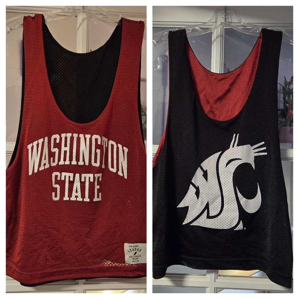 Original League Collegiate Washington State Cougars Reversible Jersey Tank Small